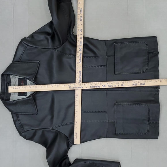 R&O Reilly Olmes leather jacket women's size XL black soft leather zip closure - Picture 3 of 16